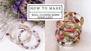 real flowers in resin jewellery