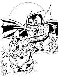 Spongebob coloring is free online game. Spongebob With Batman Costume Coloring Page Free Printable Coloring Pages For Kids