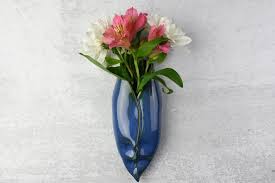 Blue Wall Vase Sconce Wall Mounted