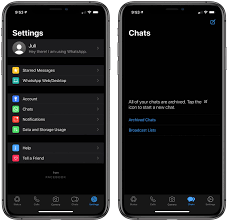whatsapp for ios now supports dark mode