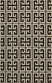momeni na black and ivory greek key rug