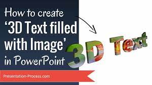 how to create 3d text filled with image