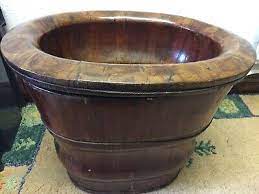 Clean lines, wonderfully crafted makes a wonderful display bowl. Antique Chinese Baby Bath Soft Wood Red Enamel Circa 1880 Qing Dynasty Ebay