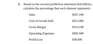 income profit loss statement