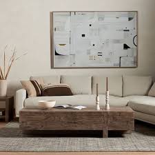 Reclaimed Pine Block Coffee Table Natural