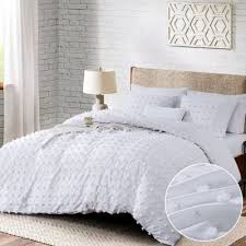 china white bedding queen comforter set