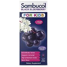 sambucol black elderberry syrup berry flavor for kids 4 fl oz