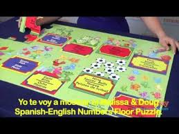spanish english numbers floor puzzle