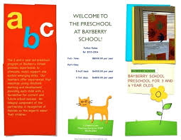 Preschool Brochure Template 1 Literals Margines Info