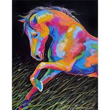 Colorful Abstract Horse Painting For