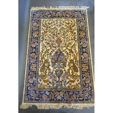 a sarook kashan silk rug of pictorial