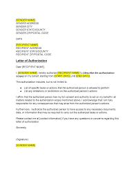 letter of authorization template free