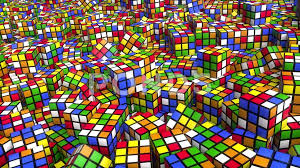 rubik s cubes background 3d render