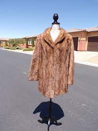 M 8 10 Brown Mink Paw Fur Jacket Coat