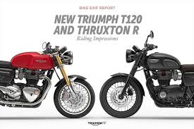 triumph bonneville t120 and thruxton r