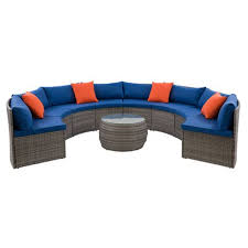 Resin Wicker Patio Sectional Set