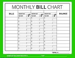 Amazon Com 16x12 Monthly Bill Chart Budget Expense