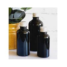 Refillable Black Glass Bottles Empty