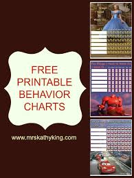Free Printable Behavior Charts Mrs Kathy King