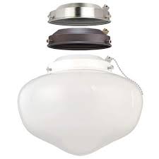Light Schoolhouse Ceiling Fan Light Kit