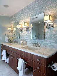 Glass Tile Backsplash Bathroom