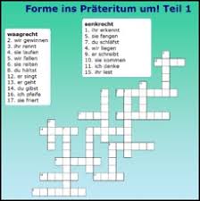 Präteritum (2) partizip ii (3) комм. Kreuzwortratsel Prateritum Grammatik Deutsch Klasse 4 Grundschulmaterial De