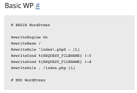 wordpress default htaccess rules