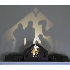 nativity scene projection shadow box