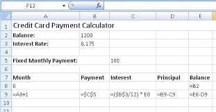 Aug 18, 2019 · enter the interest rate for your credit card balance in column b, next to the interest rate label. How To Create A Credit Card Payment Calculator