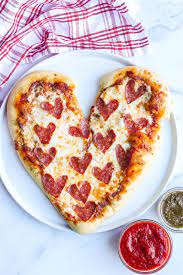 heart shaped pizza perfect for