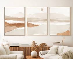 Set Of 3 Abstract Landscape Prints