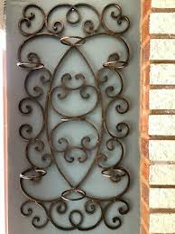 iron metal wall votive 7 candle