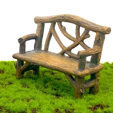 Buy Fairy Garden Resin Log Bench Seat