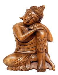 Wooden Serene Sleeping Buddha Statue