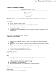 Sample Resume For Graphic Design Internship Designer Samples