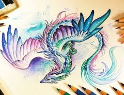 10+ cool dragon drawings for inspiration a dragon is a legendary creature, typically with serpentine or reptilian traits, that features in the myths of many cultures. Draw Image 3044586 On Favim Com
