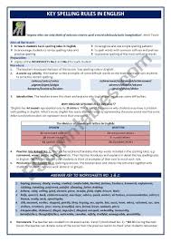 Key Spelling Rules In English Esl Worksheet By Morenika1