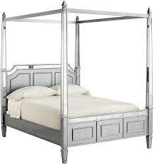 Hayworth Queen Silver Canopy Bed