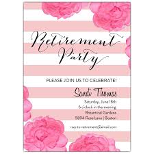 Watercolor Floral Retirement Party Invitation Paperstyle