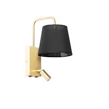 Modern Wall Lamp Black And Steel With