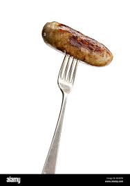 Sausage on fork hi-res stock photography and images - Alamy