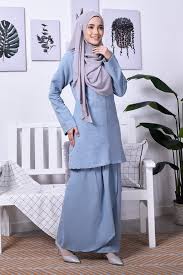 Sapa aje tak kenal jakel kann.?? Baju Kurung Moden Riau Dila Ice Blue Muslimahclothing Com