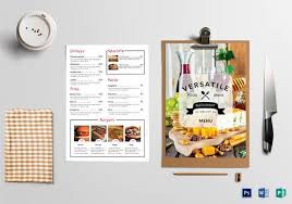 This popular free restaurant menu template comes in a clean, classic layout that's very customizable in terms of fonts, color, and photos. Free 18 Great Printable Food Menu Templates In Pdf Psd Ms Word Eps