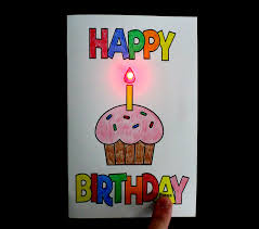 new happy birthday cake gif image with animated candles and fireworks. Make A Happy Birthday Light Up Card Makerspaces Com