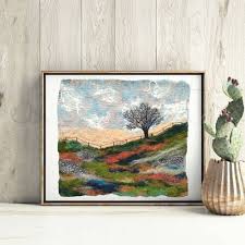 Landscape Wool Painting Nature