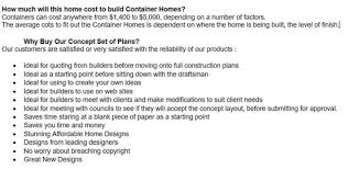 House Plan Container Home Plan