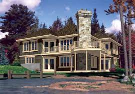 Lakefront Home Plan With Porch Deck