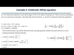 6 5 Example 2 Colebrook White Equation
