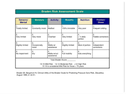 Braden Scale Assessment Form Research Paper Sample