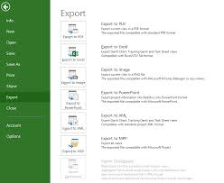 Lesson 7 Export Options Project Plan 365